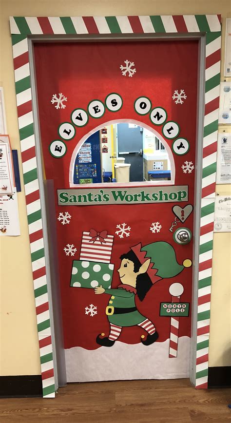 Santa's Workshop Christmas Door Decoration